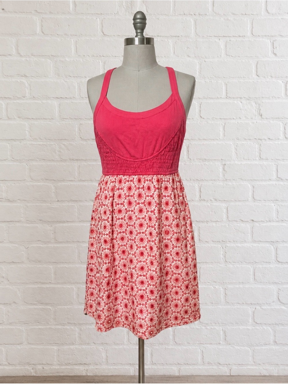 Fei Anthropology Quince Petals Coral Floral Eyelet Mini Dress